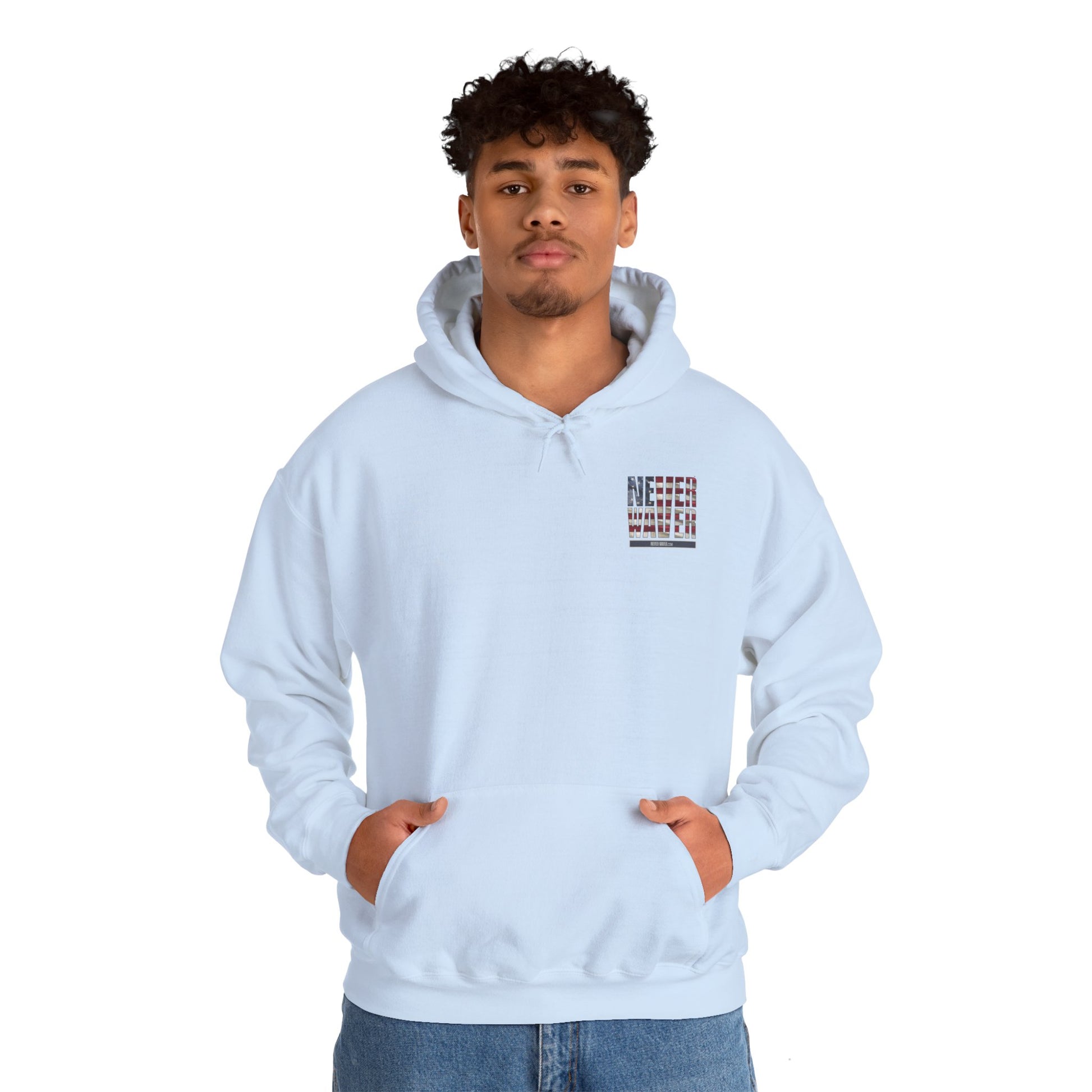 Never Waver Unisex Hooded Sweatshirt - Cozy Casual Wear for Everyday Comfort - Never Waver