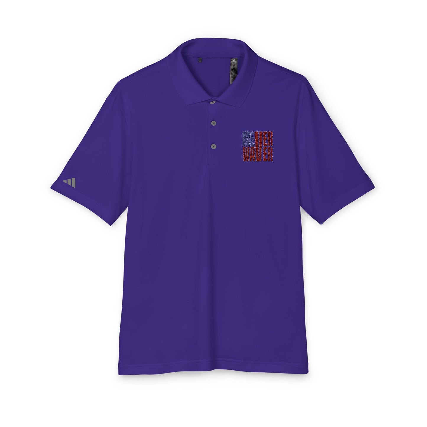 Never Waver Embroidered adidas Unisex Performance Polo - Never Waver
