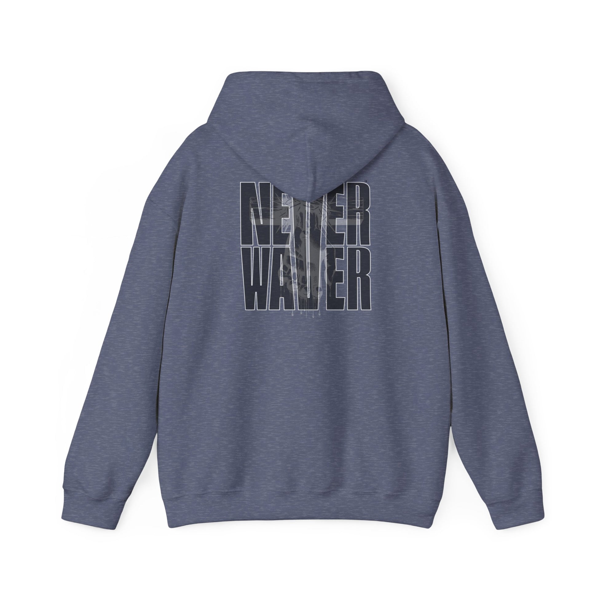 Never Waver” Jesus t-shirt might eye-catching design that reflects a steadfast faith and confidence in Christ.  Hoodie - Unisex Heavy Blend™ Sweatshirt - Never Waver