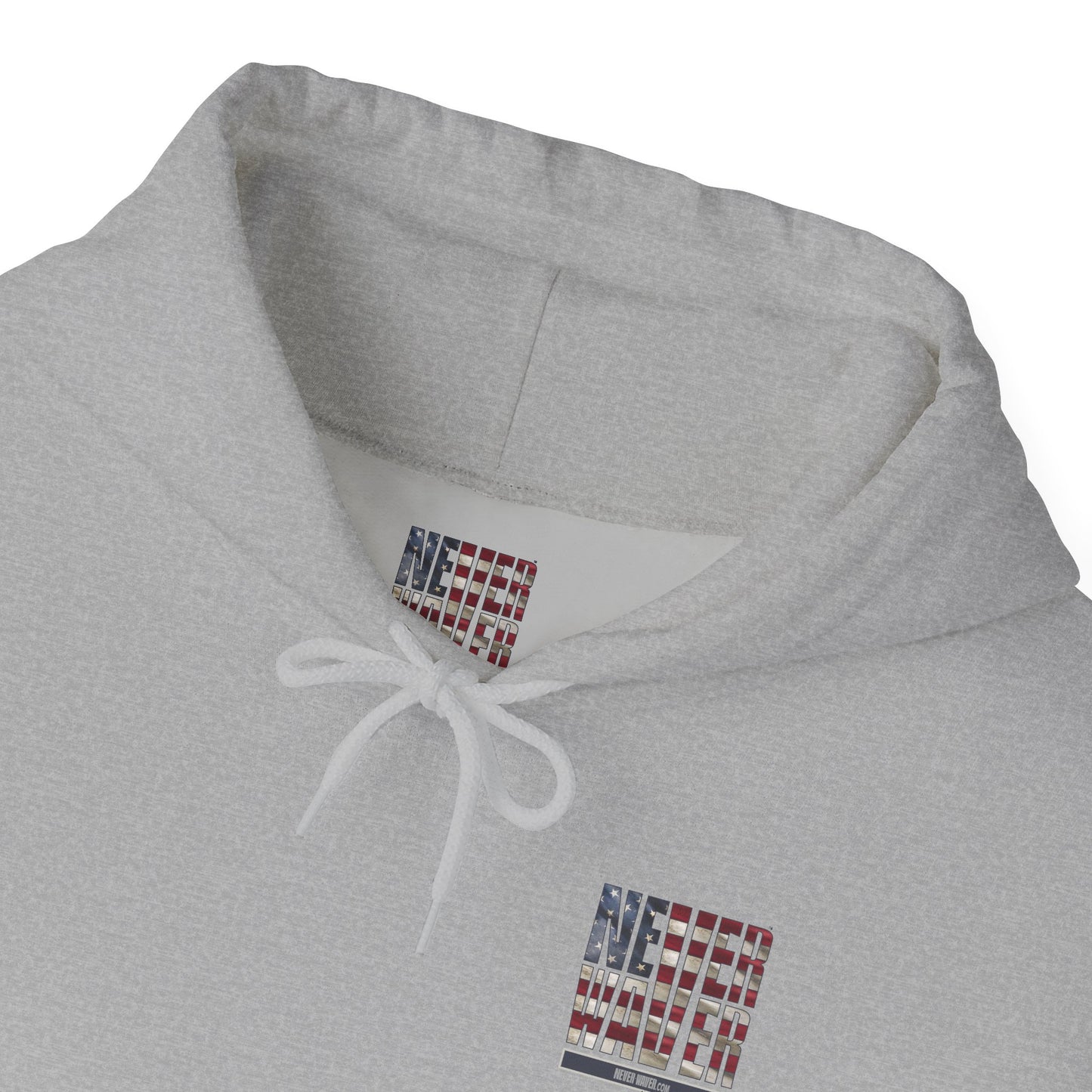 Never Waver Unisex Hooded Sweatshirt - Cozy Casual Wear for Everyday Comfort - Never Waver
