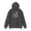 Unisex Heavy Blend™ Hooded Sweatshirt - Stylish Comfort with 'Never Waver Trump Fist Pump W Jesus  Protection' Design - Never Waver