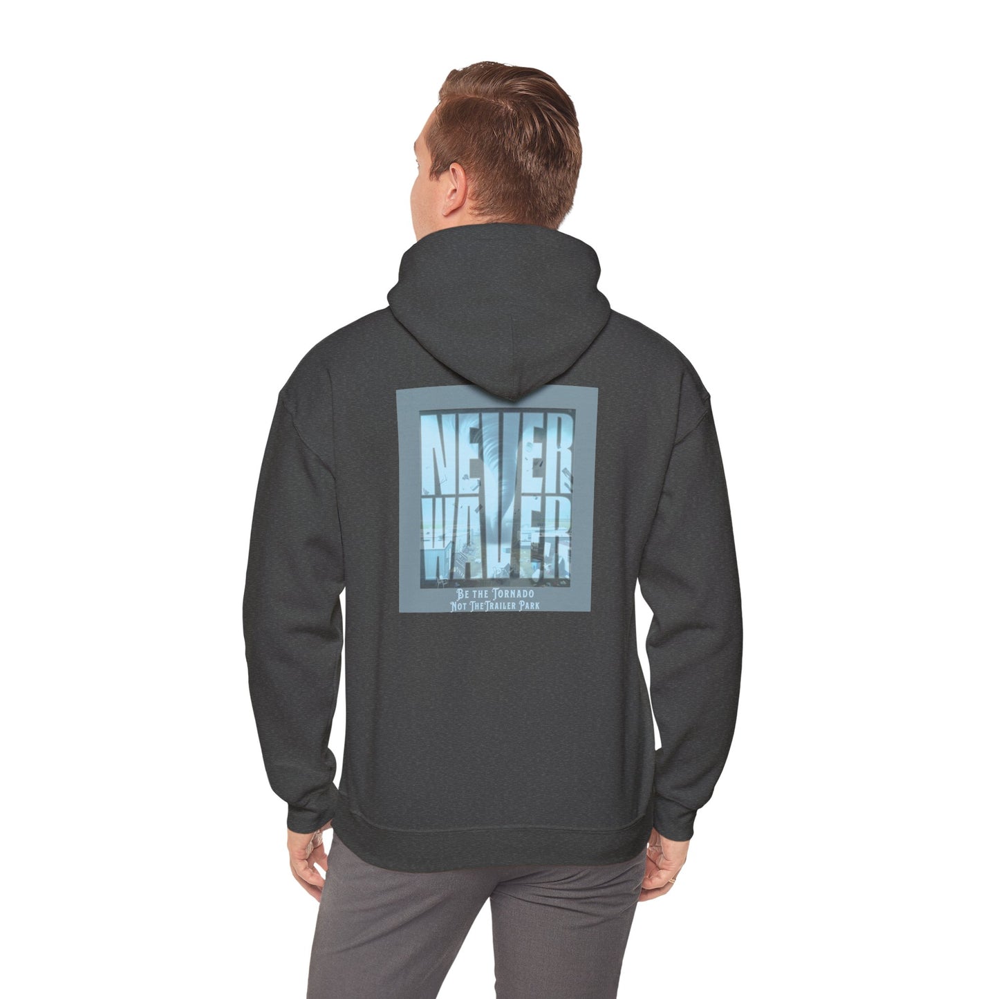 Cozy Unisex Hooded Sweatshirt - "Never Waver" Motivational Design - Never Waver