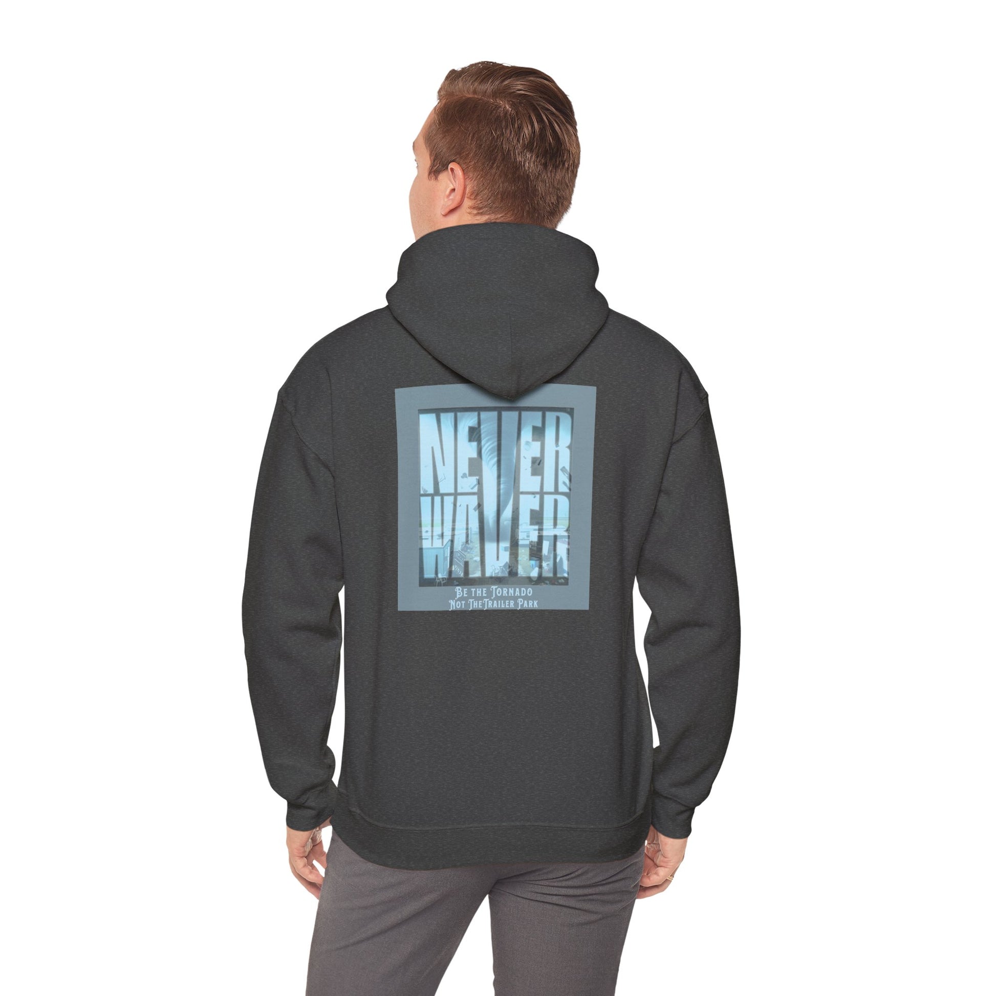 Cozy Unisex Hooded Sweatshirt - "Never Waver" Motivational Design - Never Waver