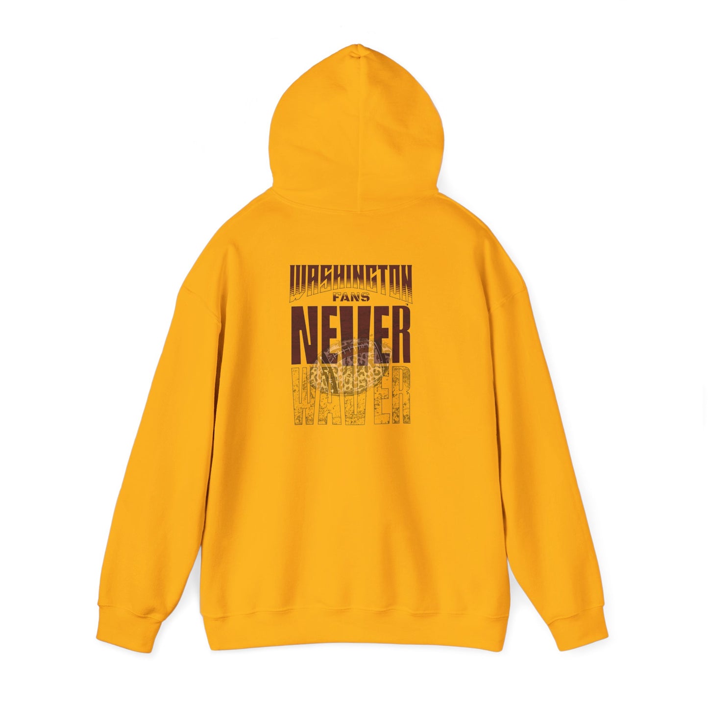 Unisex Heavy Blend™ Hooded Sweatshirt - Washington Fans Never Waver W Leopard Football- Perfect for Sports Fans - Never Waver