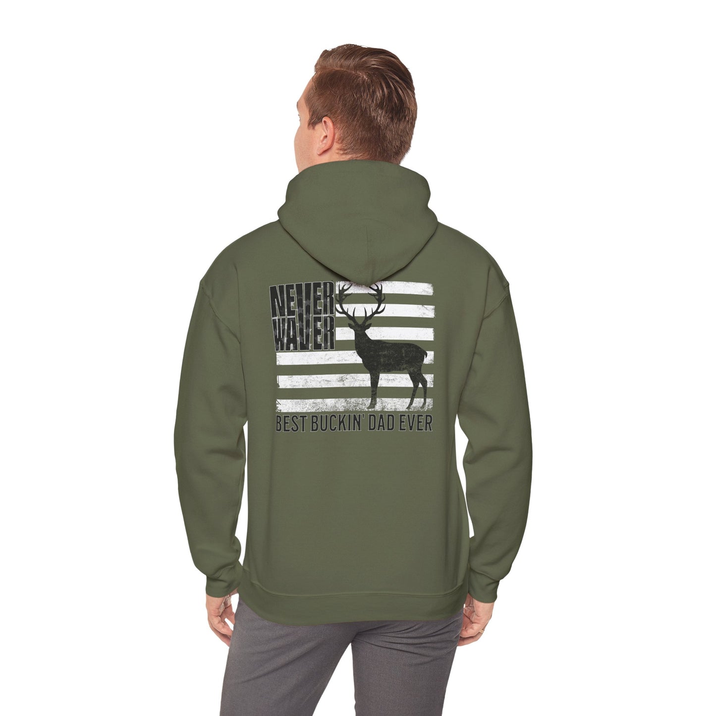 Unisex Heavy Blend™ Hoodie - 'Never Waver Best Buckin' Dad Ever '