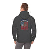 Unisex Heavy Blend™ Hooded Sweatshirt - 'New York Fans Never Waver W Leopard Football' American Pride Design - Never Waver