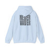 Never Waver” Jesus t-shirt might eye-catching design that reflects a steadfast faith and confidence in Christ.  Hoodie - Unisex Heavy Blend™ Sweatshirt - Never Waver