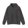 Unisex Heavy Blend™ Hooded Sweatshirt - Stylish Comfort with 'Never Waver Trump Fist Pump W Jesus  Protection' Design - Never Waver