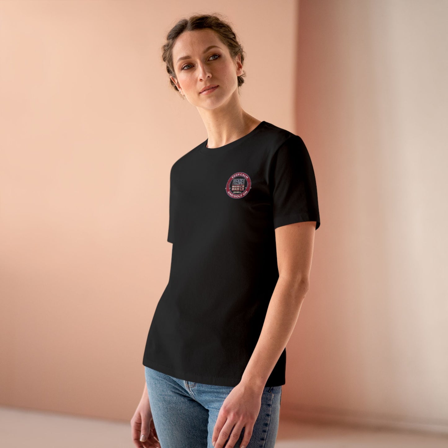 Keep Calm Never Waver and Golf On Women's Cotton Tee - Never Waver