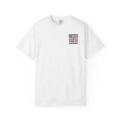 Never Waver Unisex Garment-Dyed T-Shirt - Patriotic Graphic Tee - Never Waver
