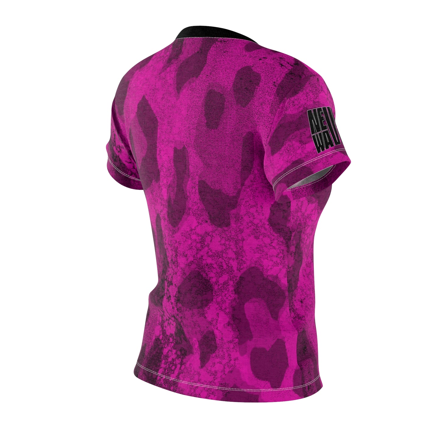 Never Waver Bold Pink Leopard Print Women's Tee - Fun & Stylish Summer Top
