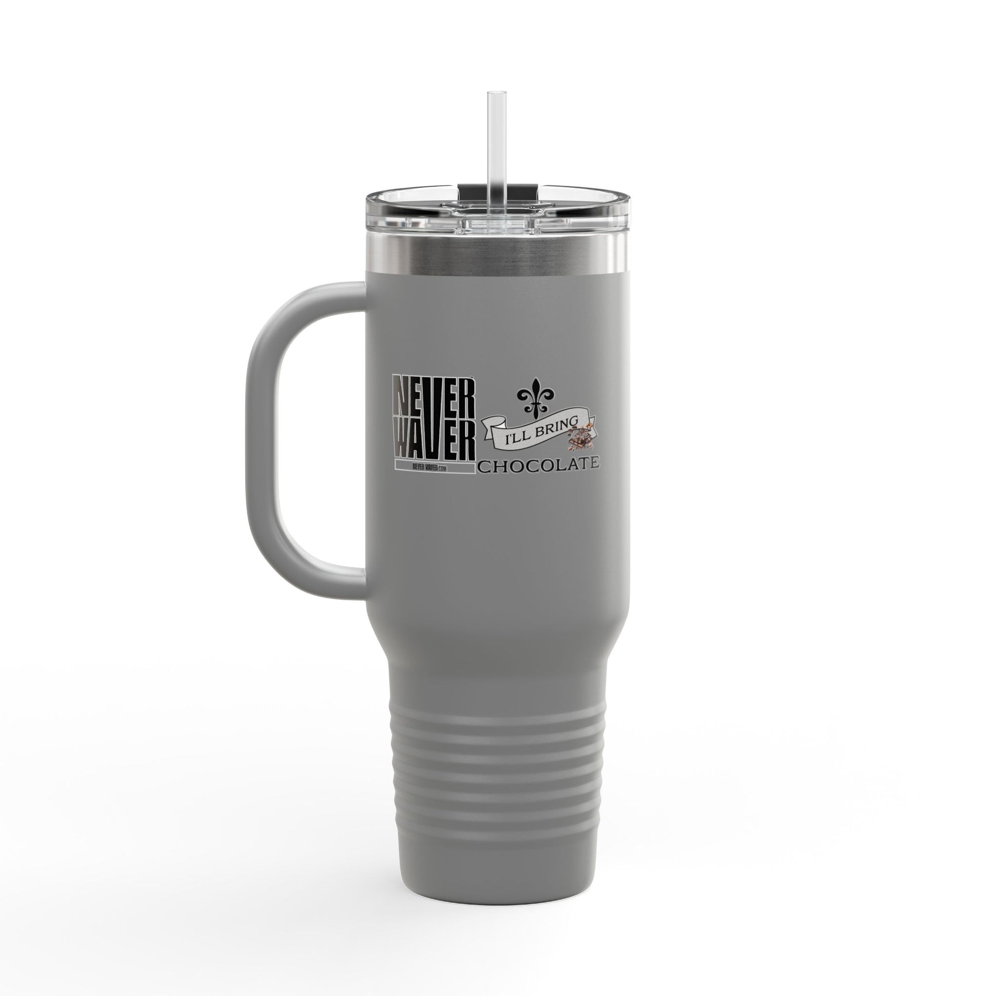 Never Waver I'll Bring The Chocolate Insulated Travel Mug, 40oz - Never Waver