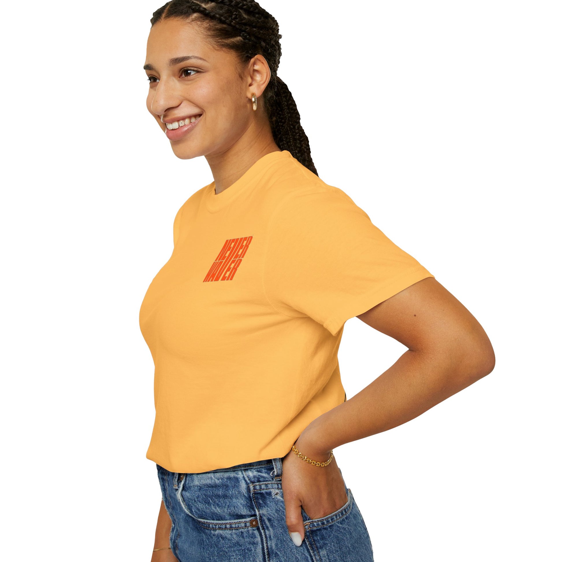Unisex Garment-Dyed T-Shirt - 'Never Waver Oh Honey I am that Mom' Design - Never Waver