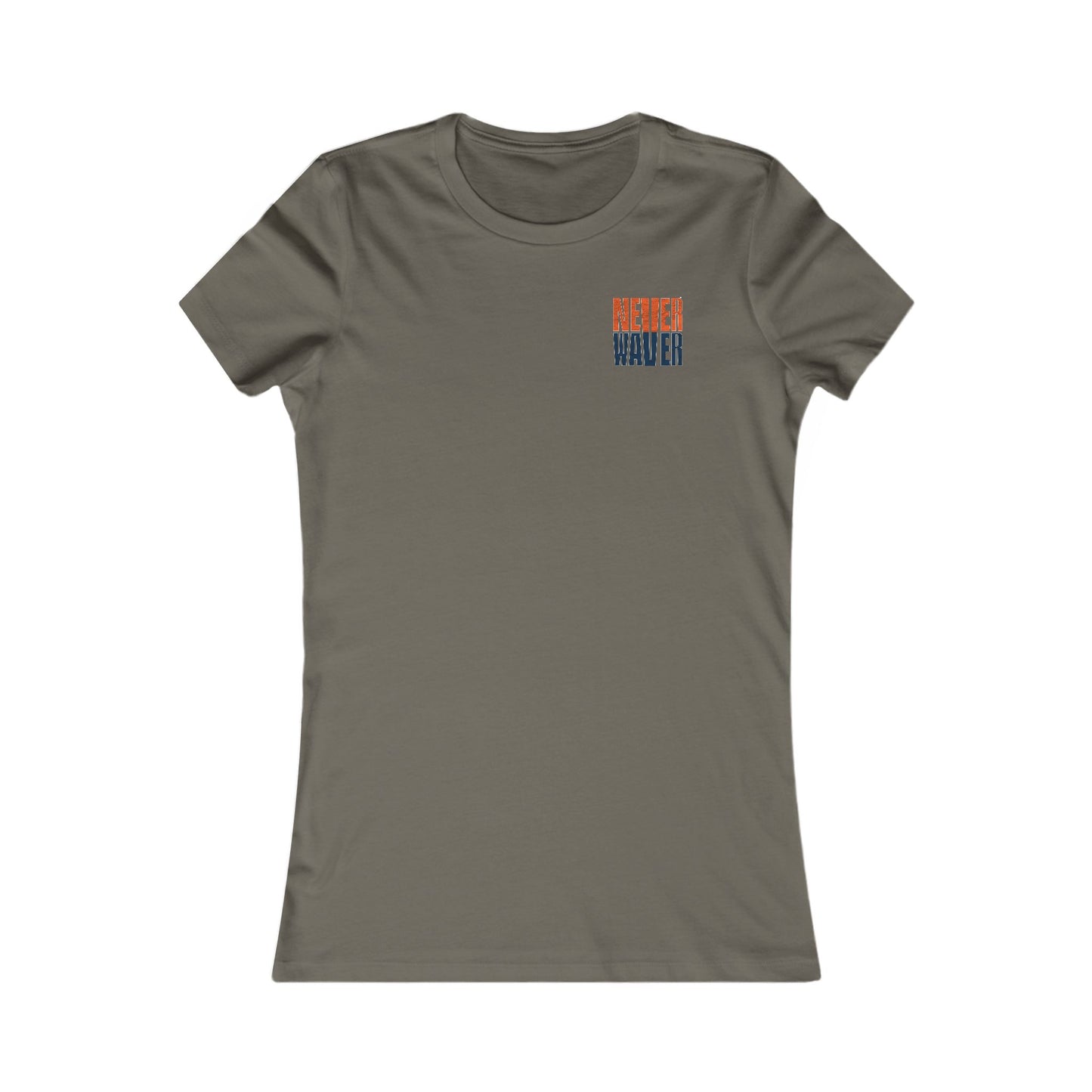 Denver Fans Never Waver W-Leopard Football Women's Favorite Tee - Never Waver