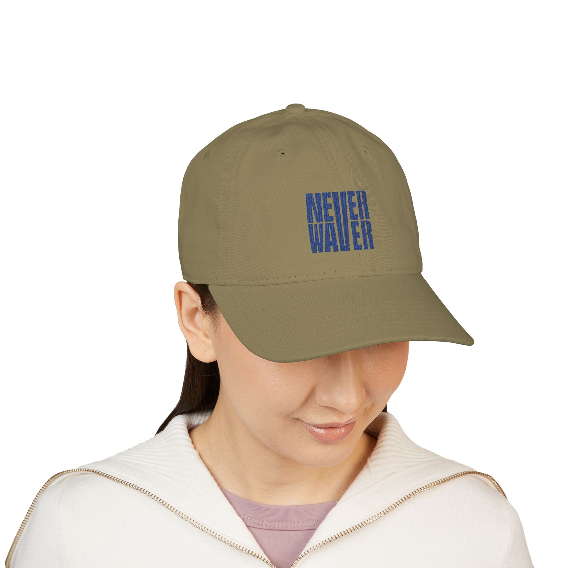 Organic Baseball Cap - Never Waver Embroidery - Never Waver