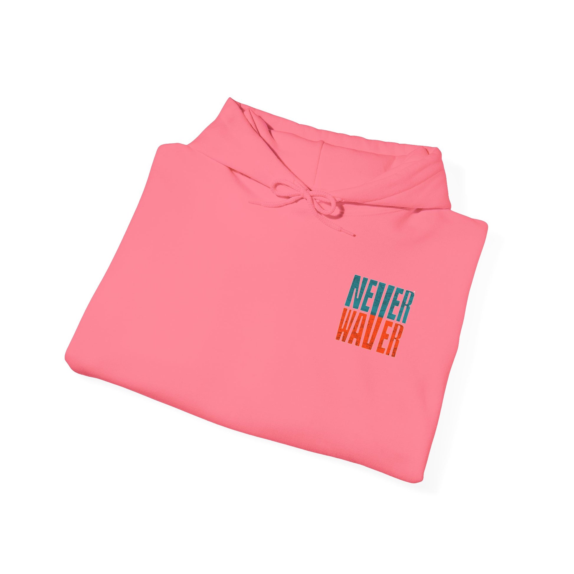 Unisex Heavy Blend™ Hooded Sweatshirt -Miami Fans  NEVER WAVER w Leopard Football | Cozy Streetwear for Every Day - Never Waver