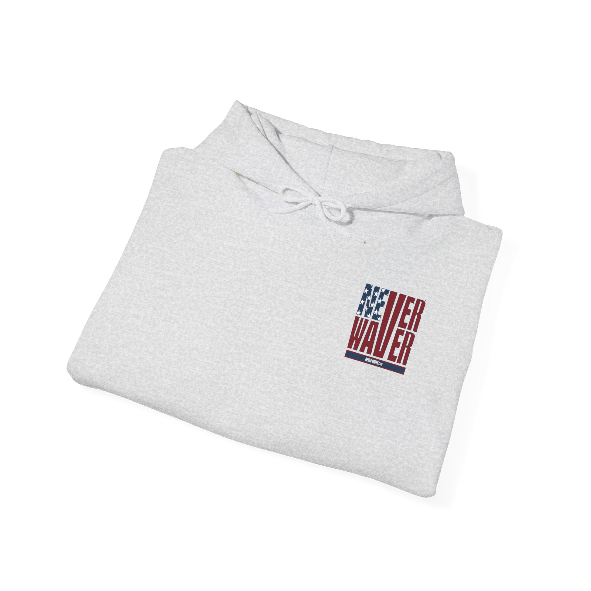 Never Waver Husband Daddy Protector Hero Unisex Heavy Blend™ Hooded Sweatshirt - Cozy, Motivational Apparel for Everyday Wear - Never Waver