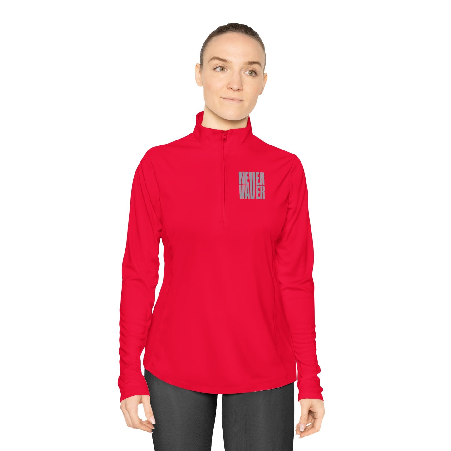 Ladies Quarter-Zip Pullover - Never Waver Activewear - Never Waver