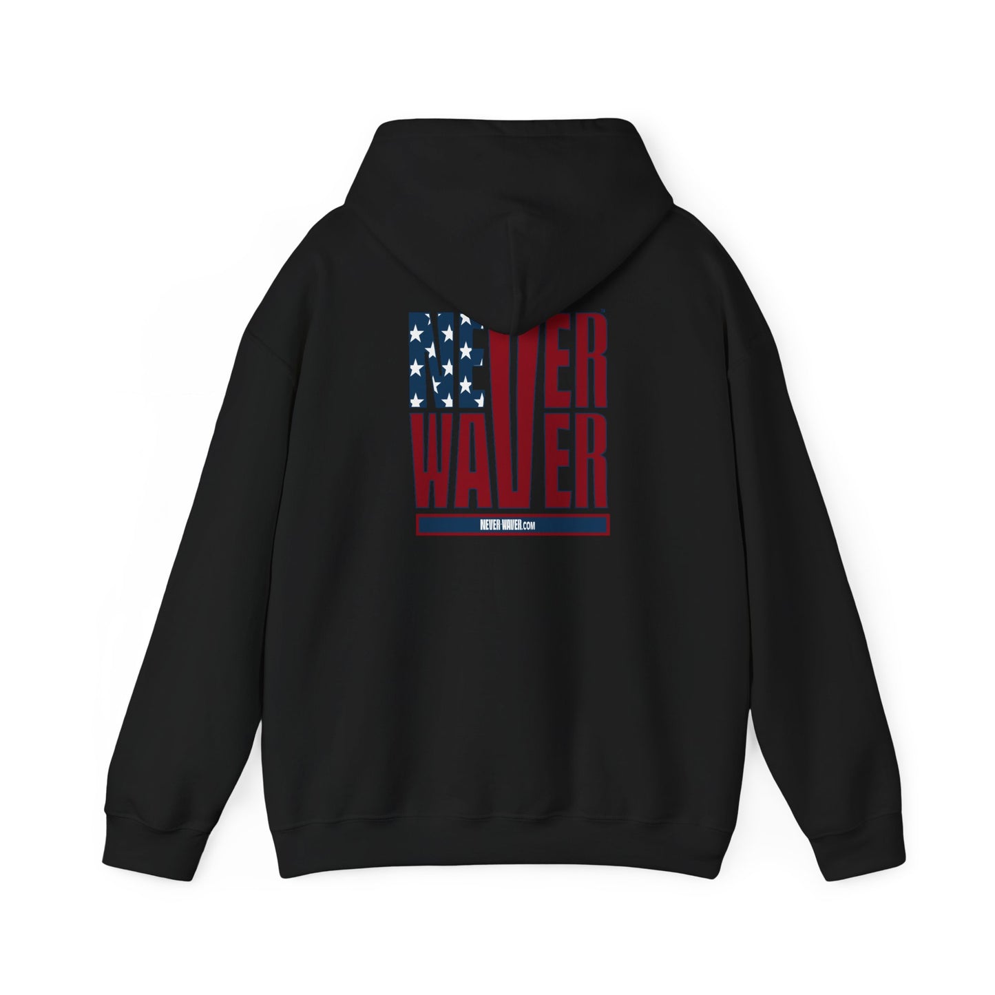 Patriotic Unisex Heavy Blend Hoodie - Never Waver Design - Never Waver