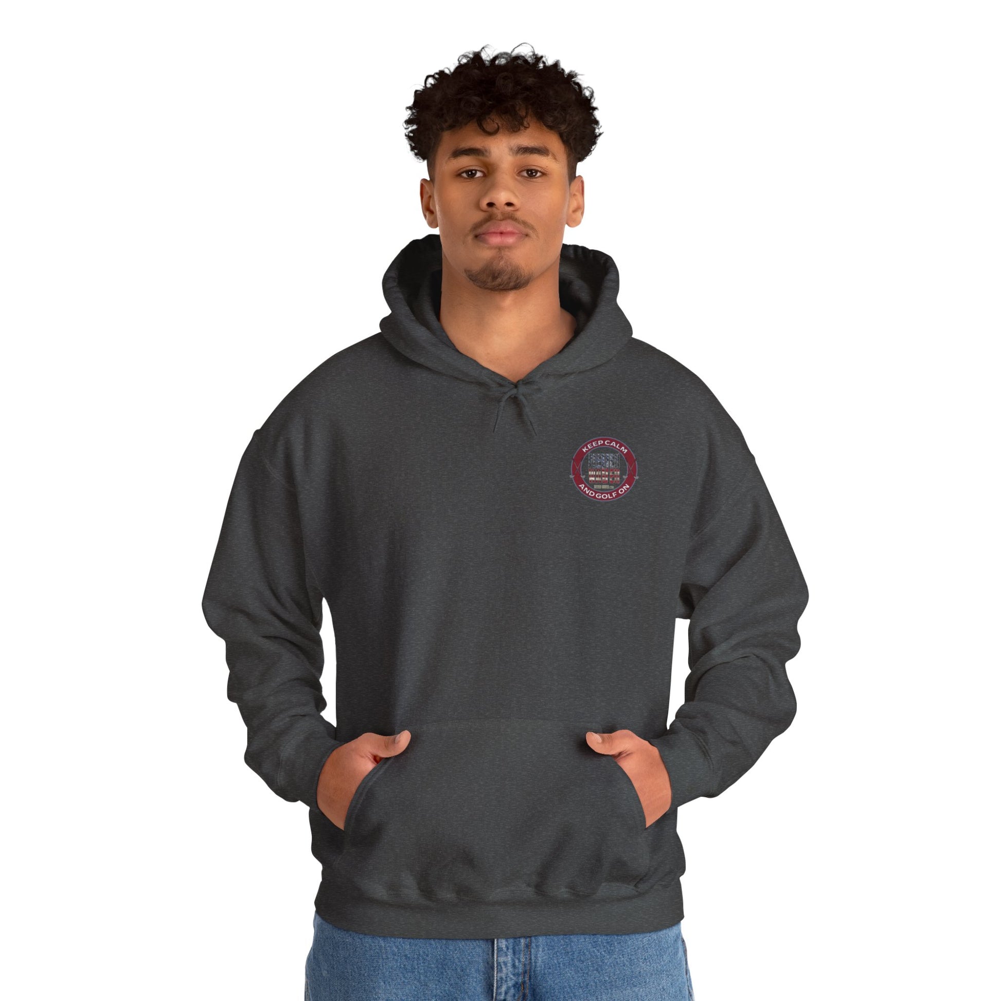 Keep Calm Never Waver and Golf On Hoodie - Unisex Heavy Blend™ Sweatshirt - Never Waver