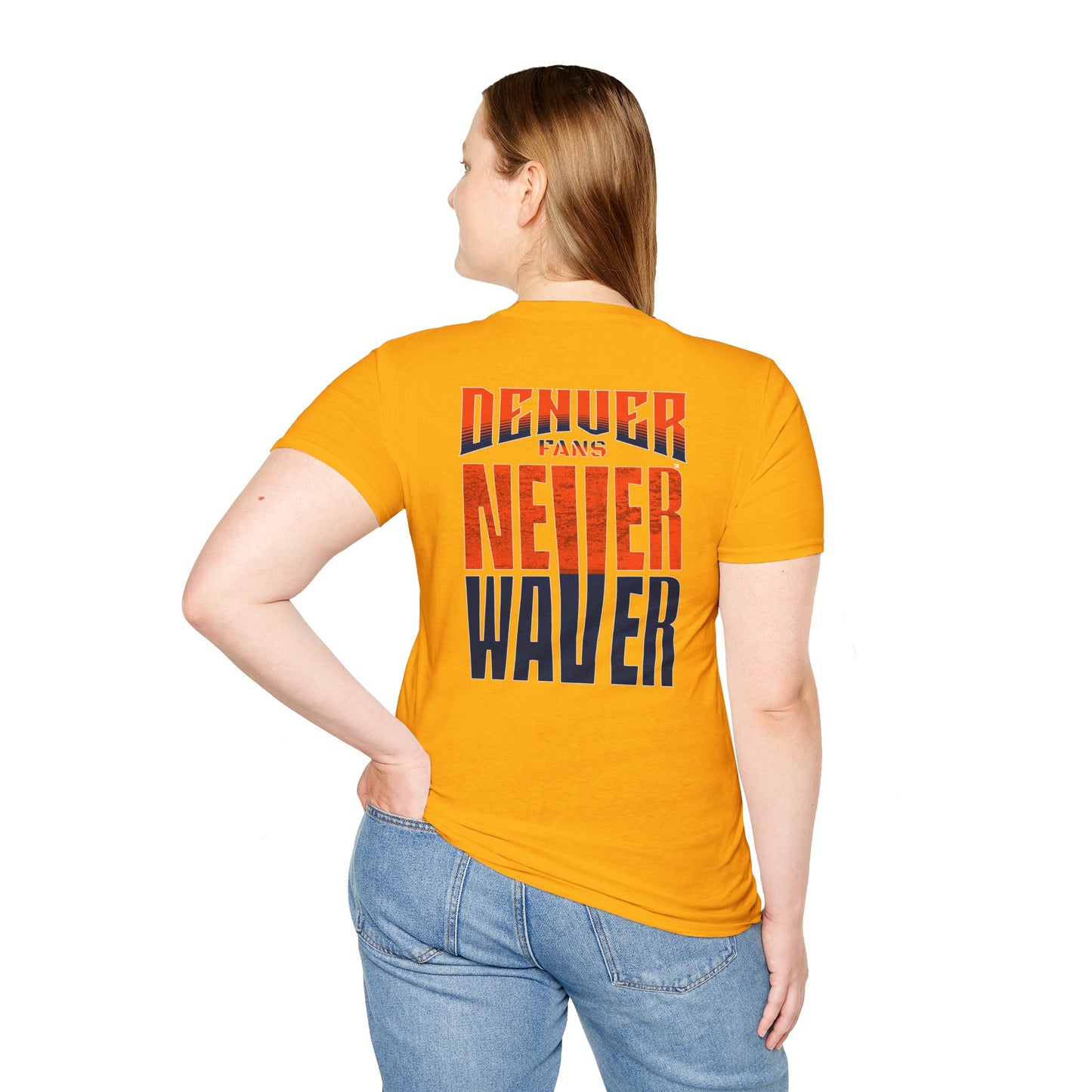 Denver Fans Never Waver Unisex Softstyle T-Shirt - Never Waver