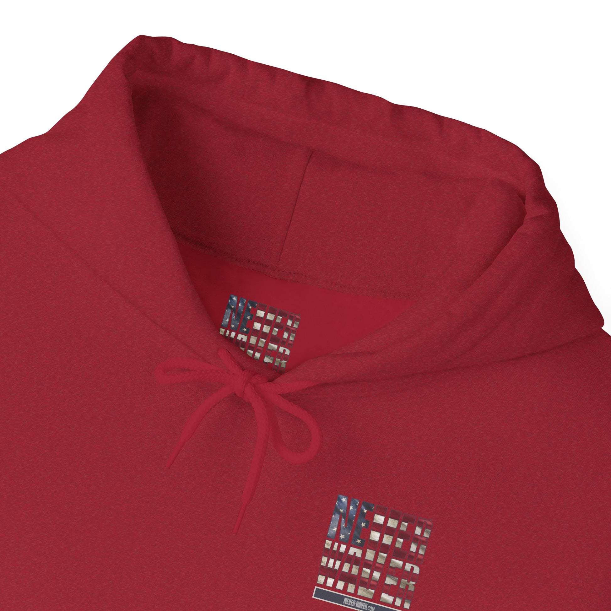 Never Waver Unisex Hooded Sweatshirt - Cozy Casual Wear for Everyday Comfort - Never Waver
