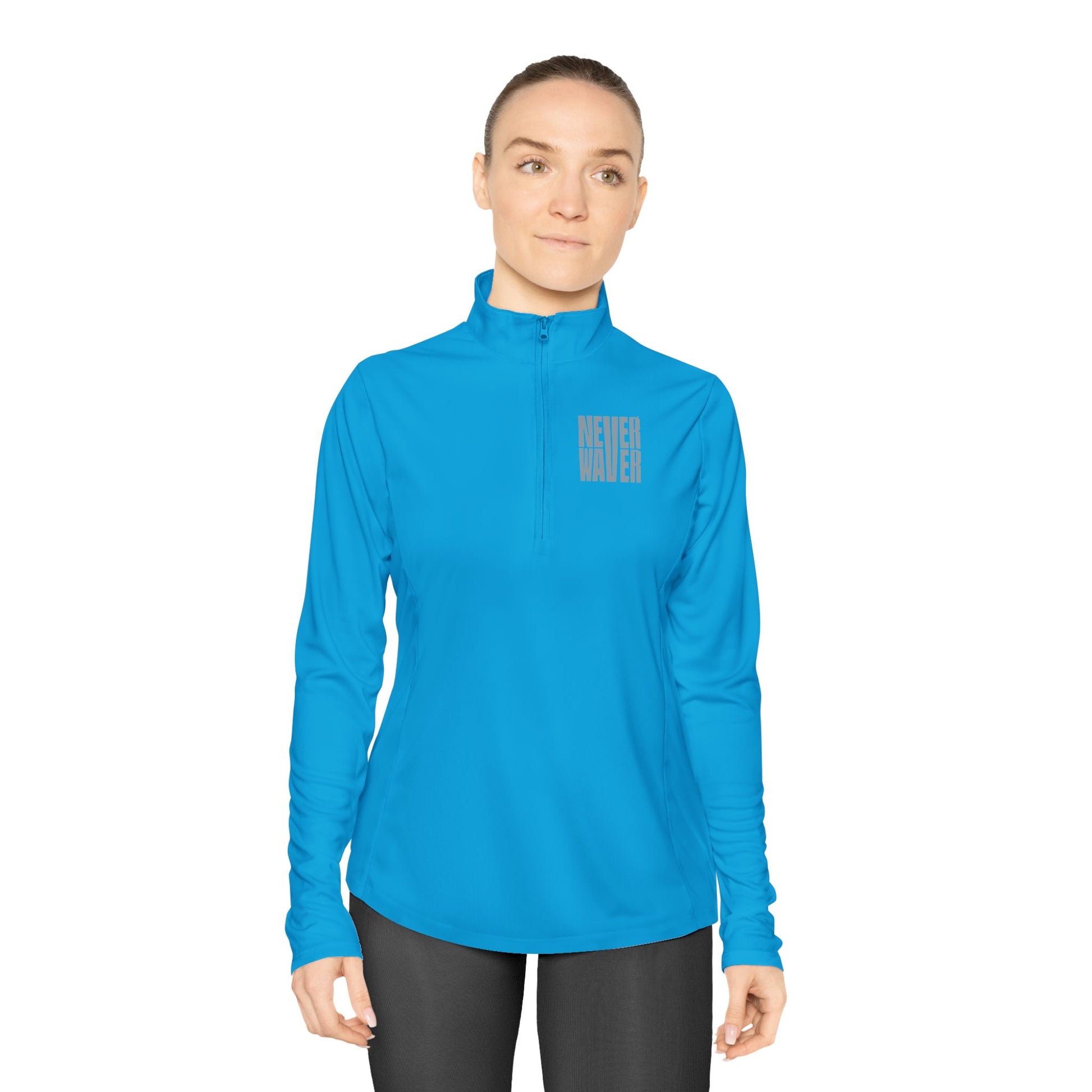 Ladies Quarter-Zip Pullover - Never Waver Activewear - Never Waver