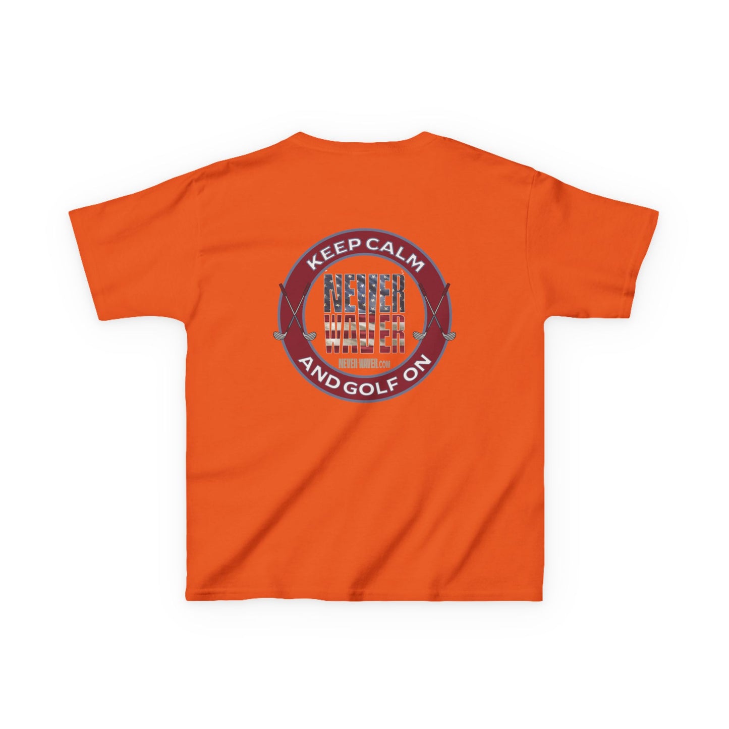 Kids Golf Tee - Keep Calm Never Waver and Golf On - Never Waver