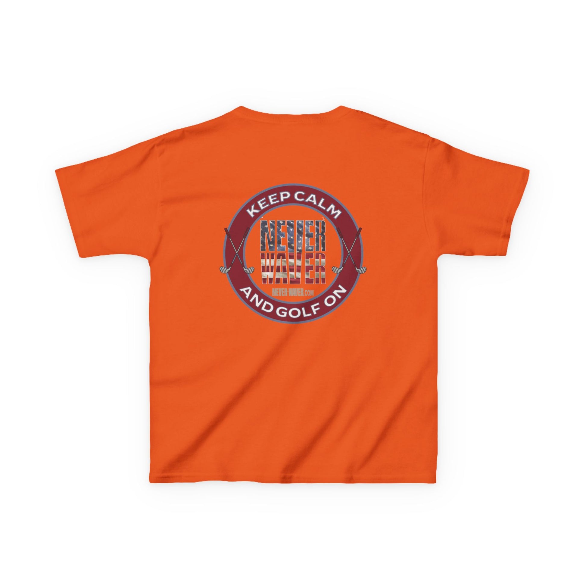 Kids Golf Tee - Keep Calm Never Waver and Golf On - Never Waver