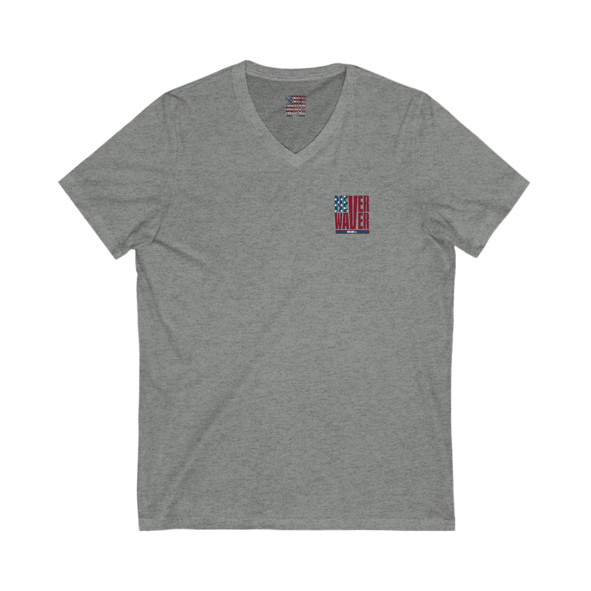 Unisex V-Neck Tee - Never Waver Be Red White and A little Bougie T-Shirt - Never Waver
