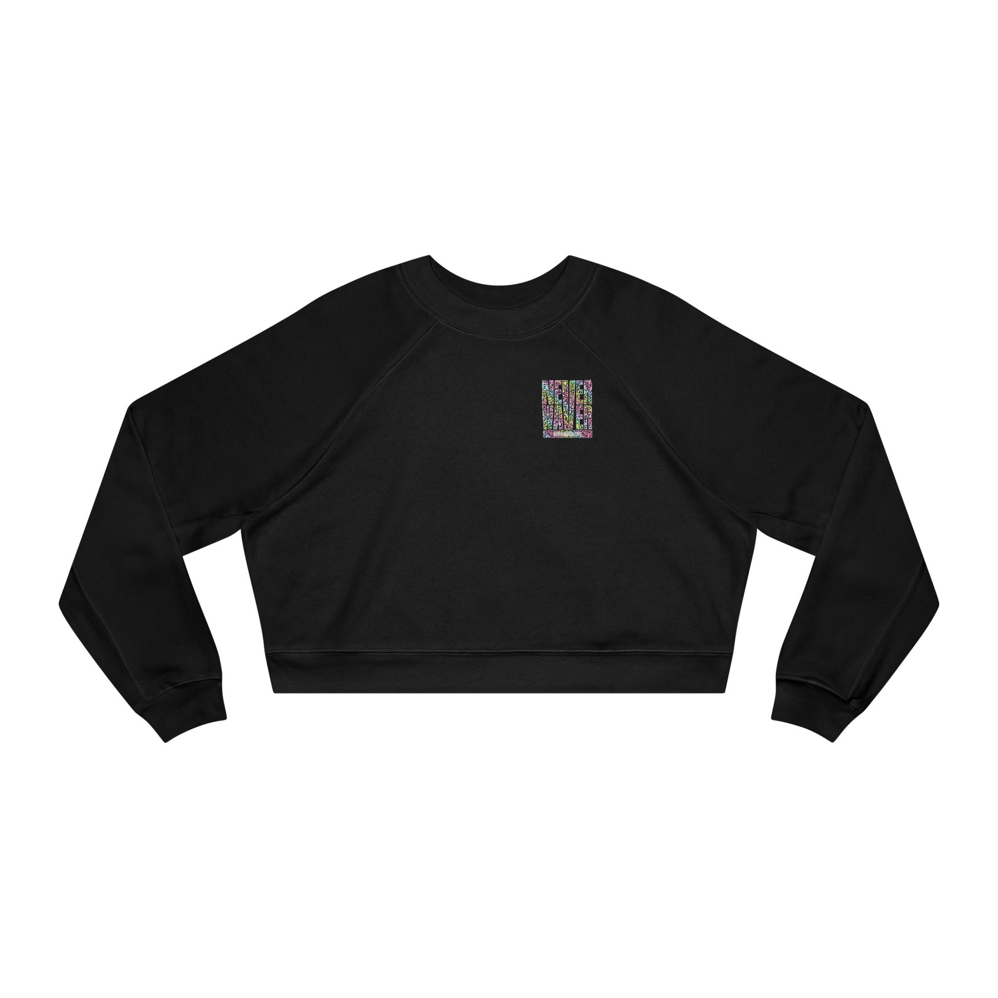 Never Waver Leopard Women's Cropped Fleece Pullover - Never Waver
