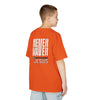 Kids Golf Tee -Never Waver” Jesus a bold, eye-catching design that reflects a steadfast faith and confidence in Christ. - Never Waver