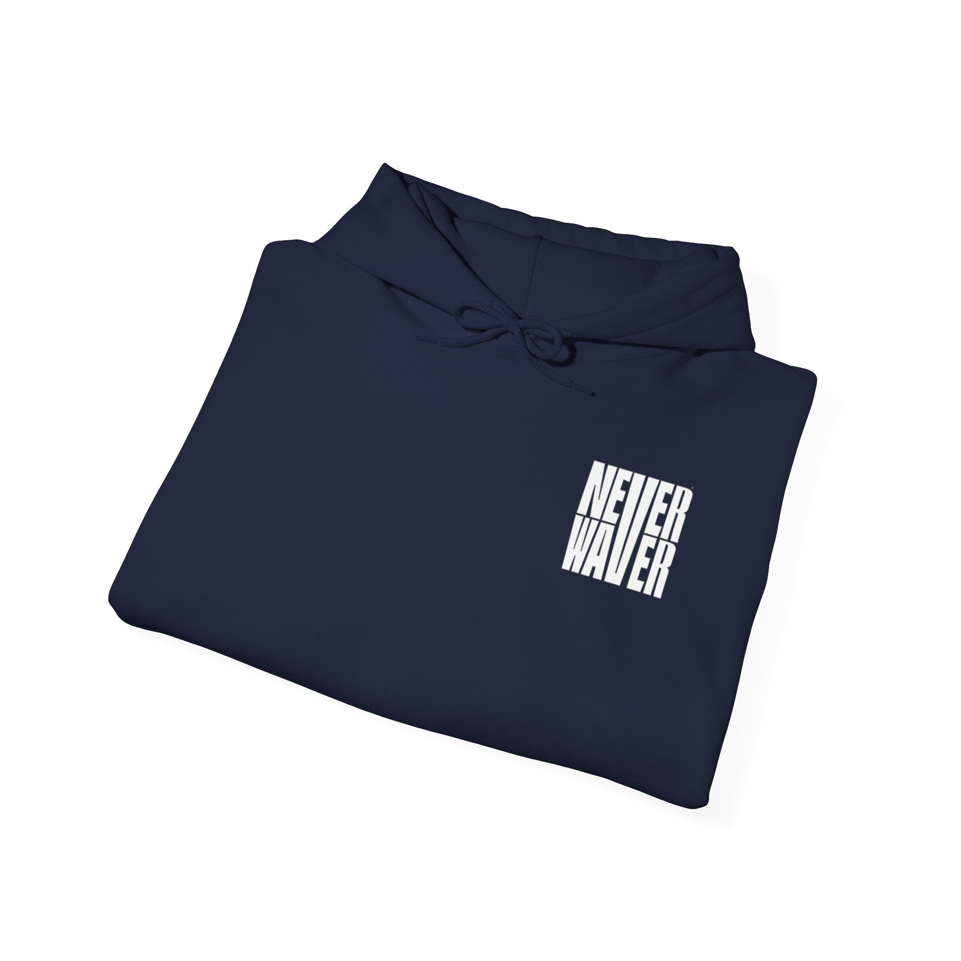 Never Waver” Jesus a bold, eye-catching design that reflects a steadfast faith and confidence in Christ. Hoodie - Unisex Heavy Blend™ Sweatshirt - Never Waver