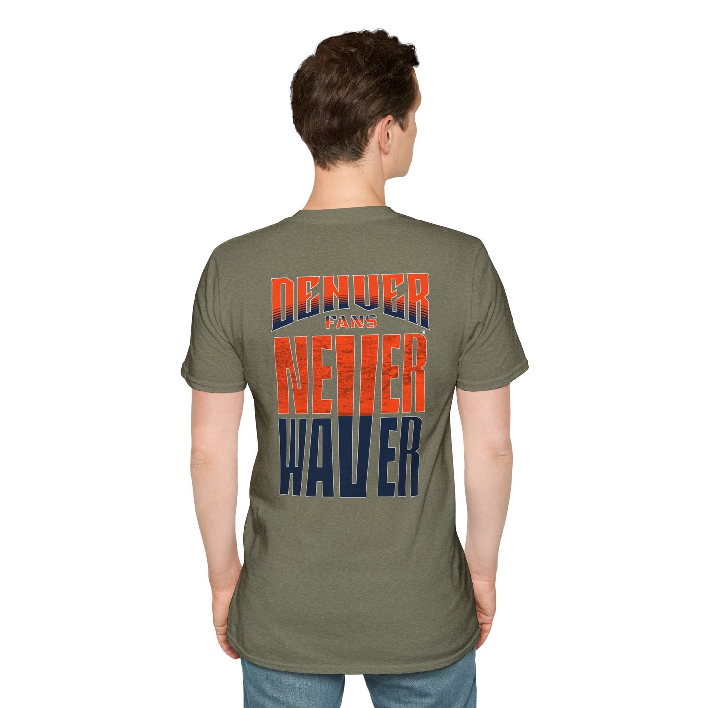 Denver Fans Never Waver Unisex Softstyle T-Shirt - Never Waver