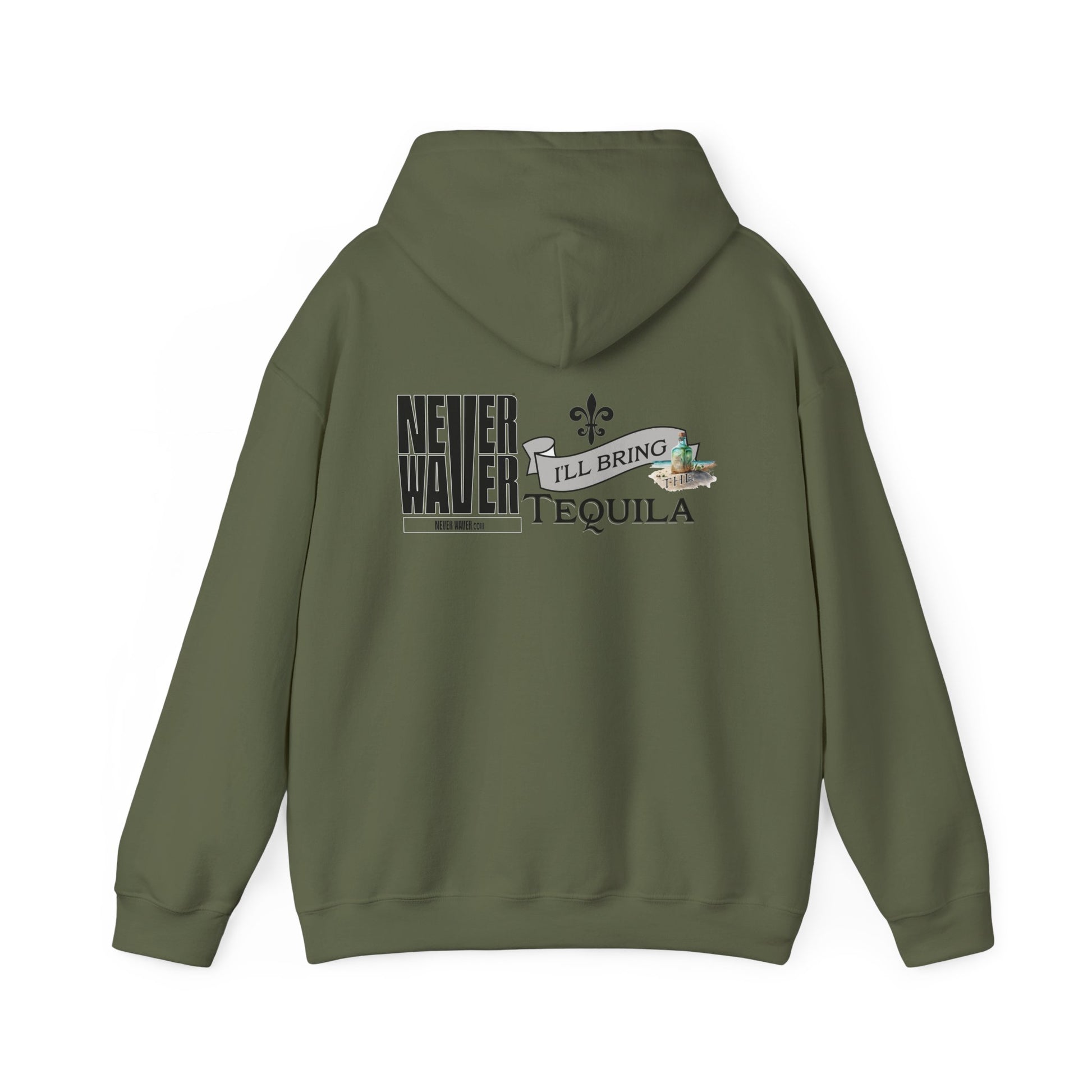 Unisex Heavy Blend™ Hooded Sweatshirt - "Never Waver I'll Bring The Tequila" Inspirational Hoodie - Never Waver