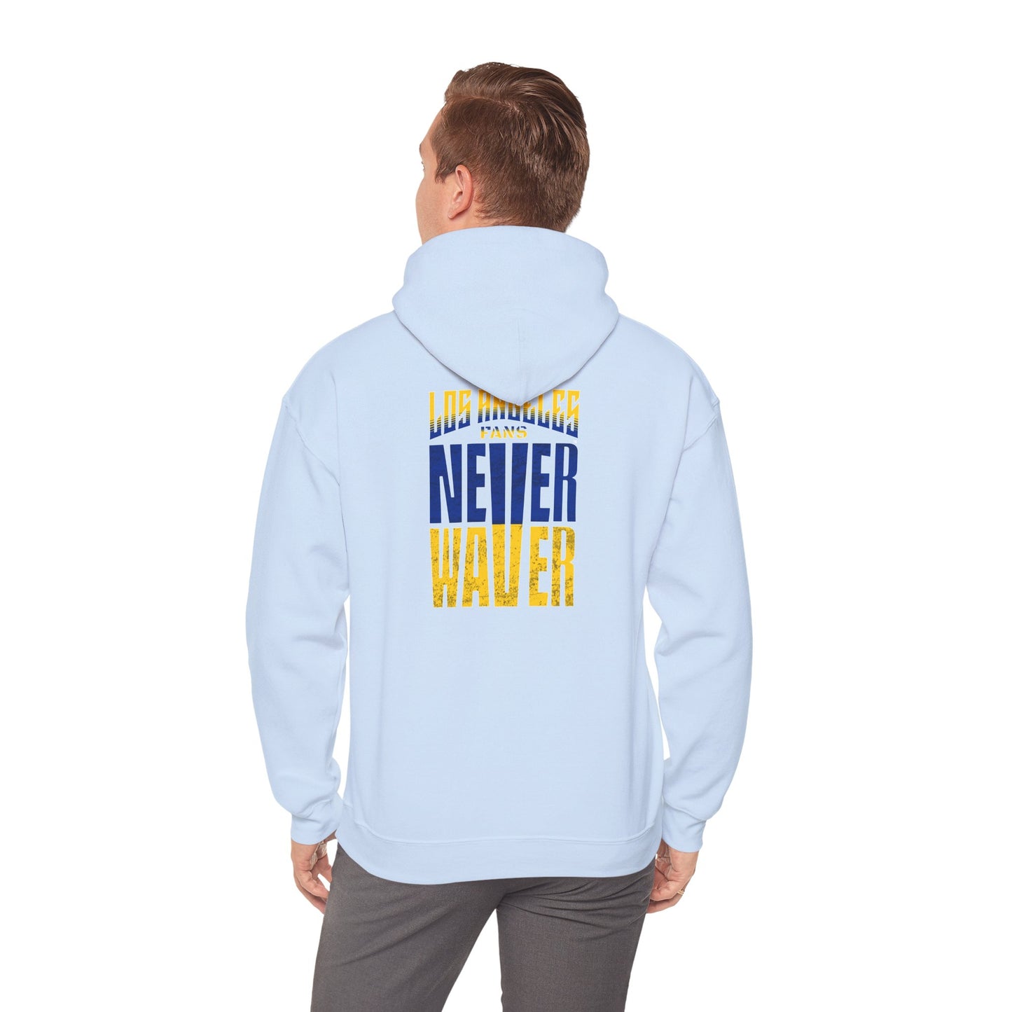 Inspired Unisex Heavy Blend™ Hooded Sweatshirt -Los Angeles Fans NEVER WAVER Graphic - Never Waver