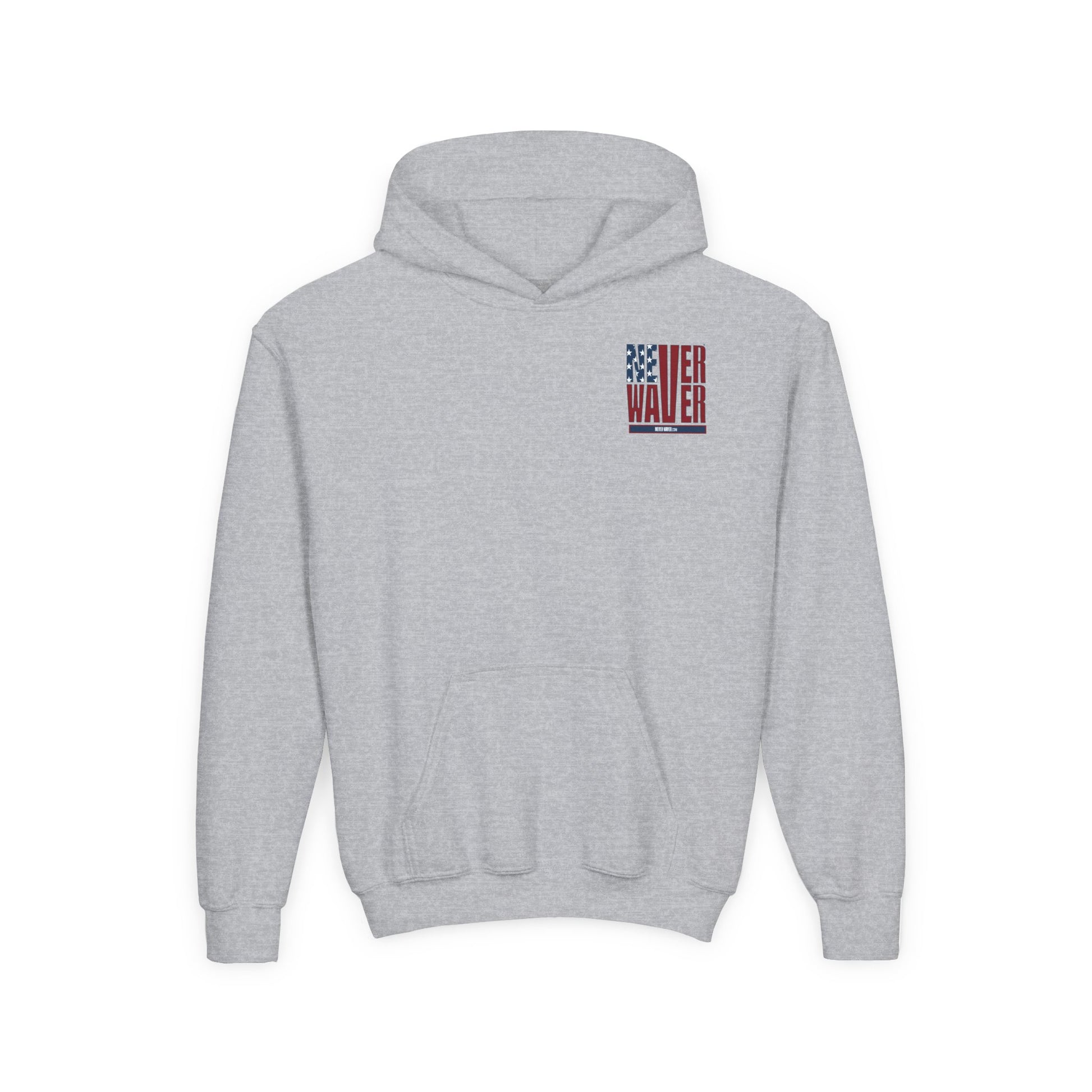 Youth Golf Hoodie - "Never Waver Golf" Sweatshirt for Young Golfers - Never Waver