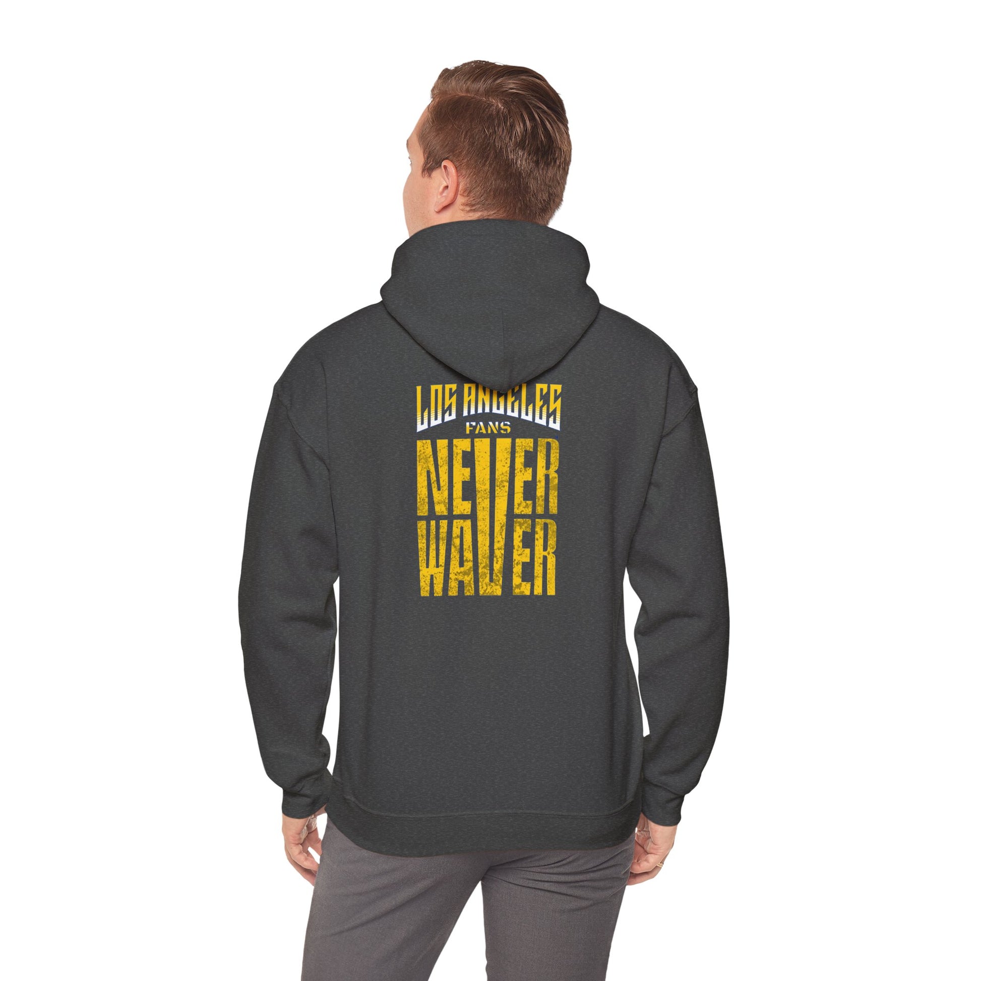 Unisex Heavy Blend™ Hooded Sweatshirt - "Los Angeles Fans Never Waver" Inspirational Hoodie - Never Waver