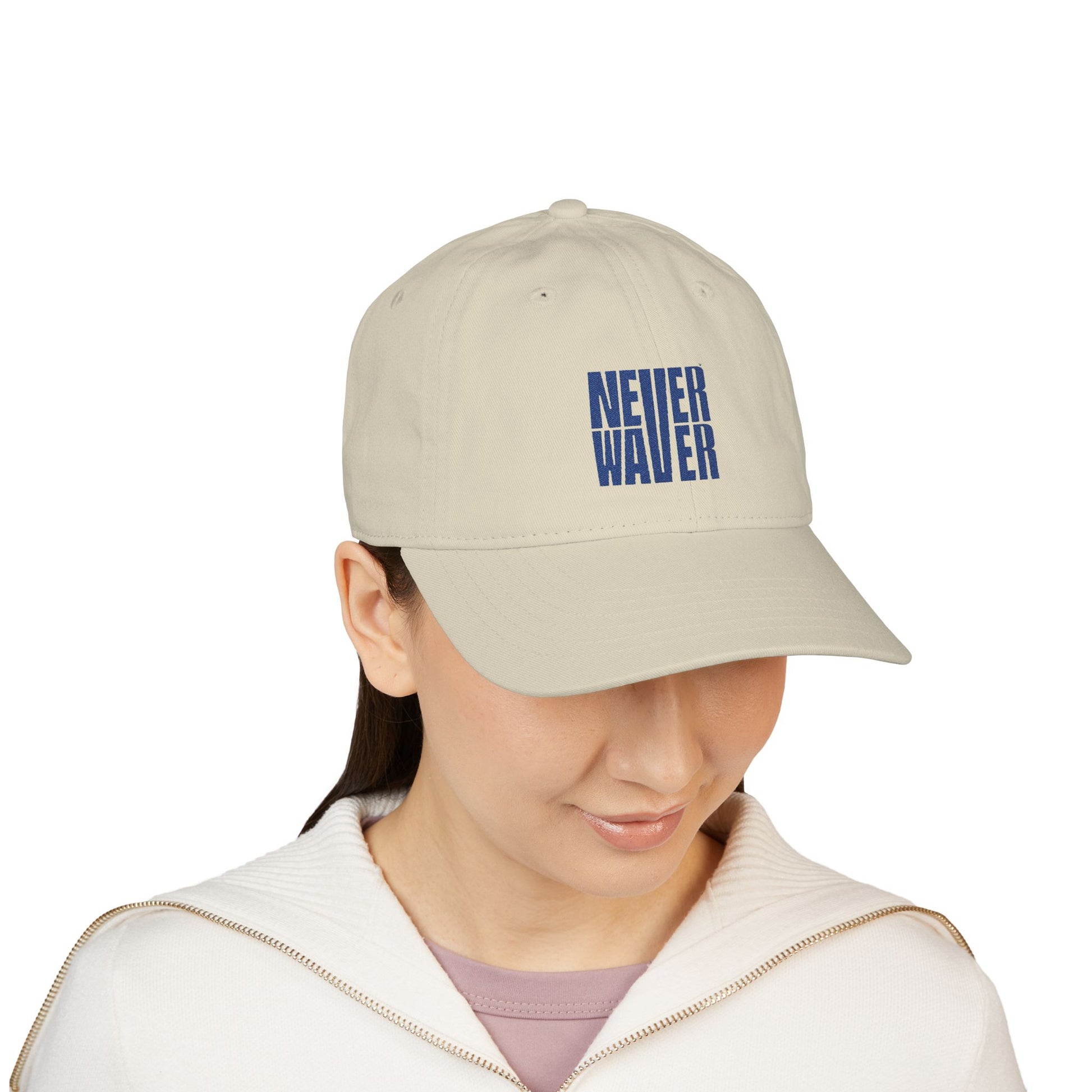 Organic Baseball Cap - Never Waver Embroidery - Never Waver