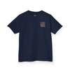 Patriotic Kids Heavy Cotton Tee - 'America Never Waver' USA Graphic Tee - Never Waver