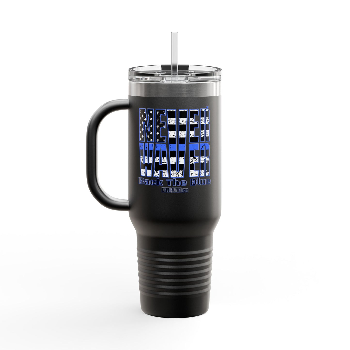 Blue Back The Blue Insulated Travel Mug Support - Never Waver