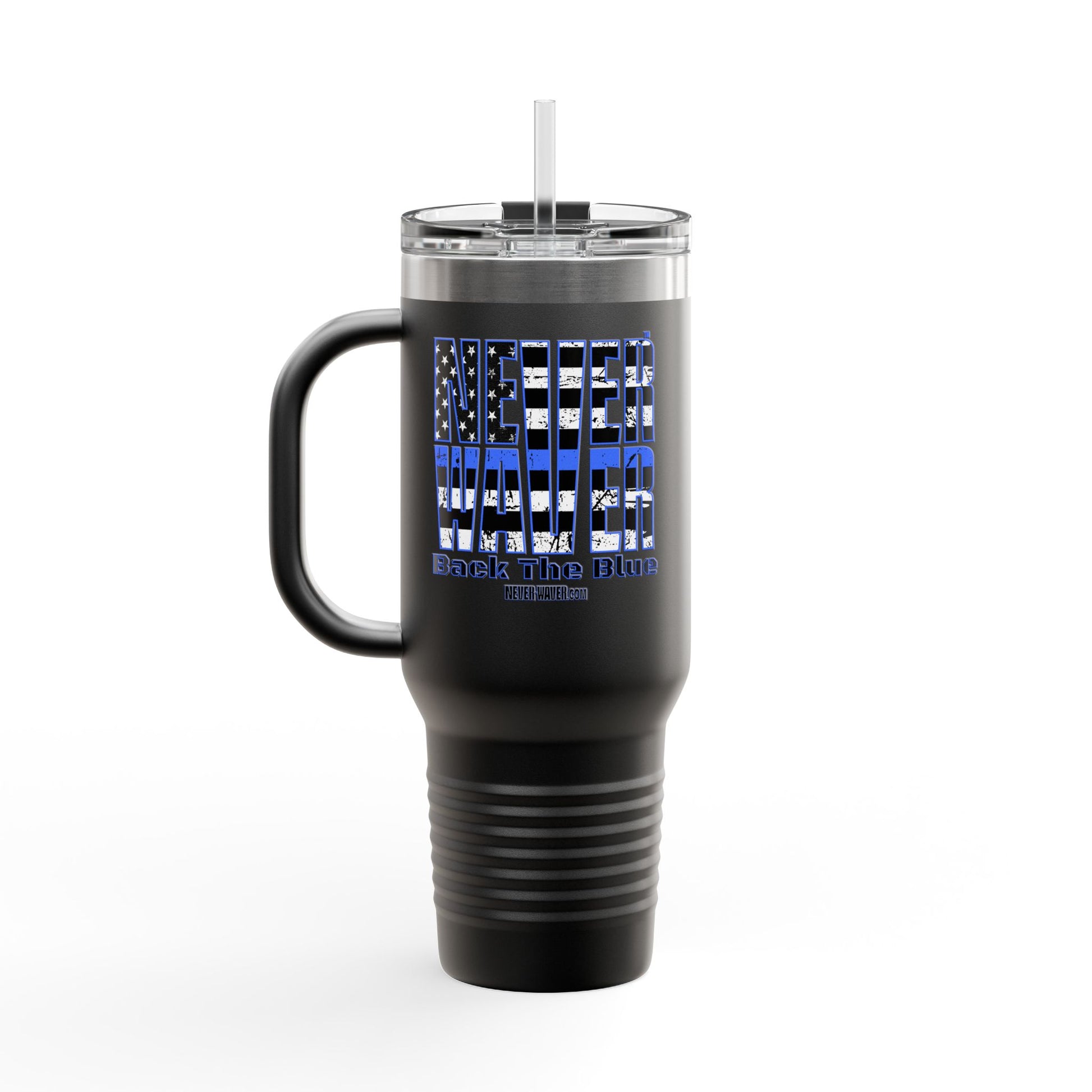 Blue Back The Blue Insulated Travel Mug Support - Never Waver