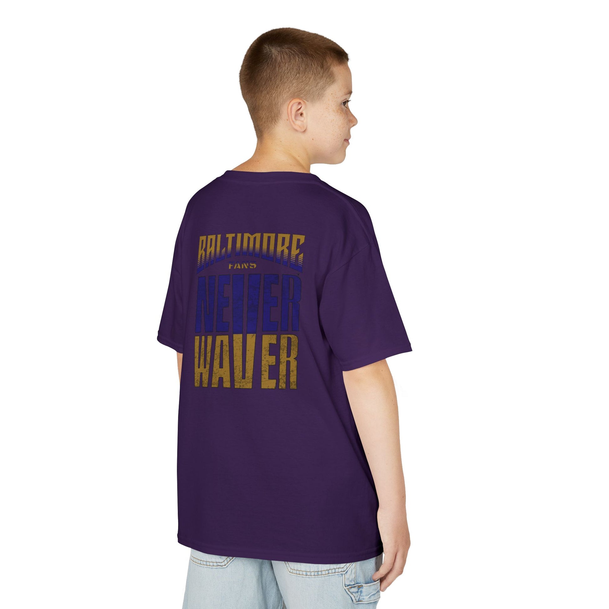 Baltimore Fans Never Waver Kids Heavy Cotton™ Tee - Never Waver