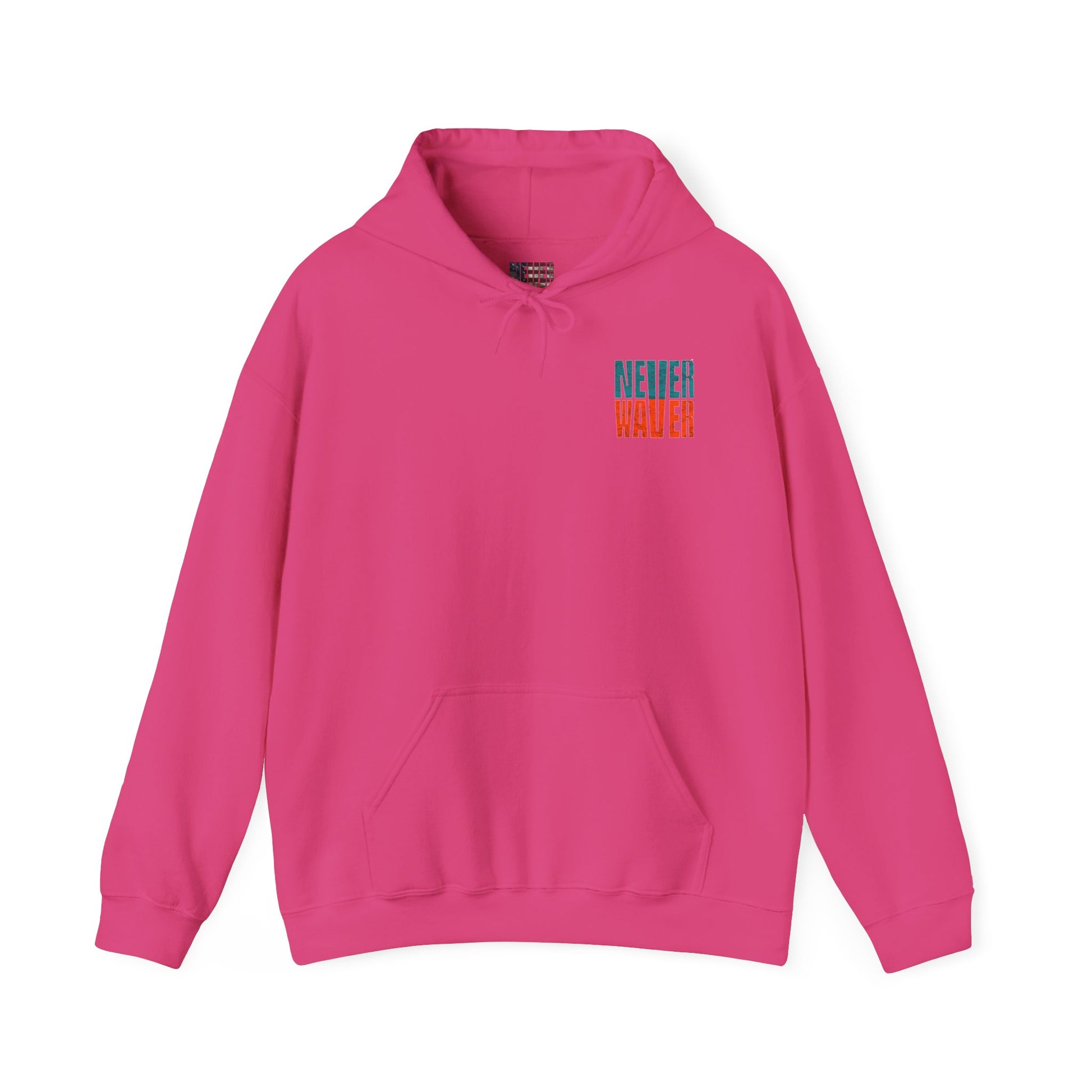 Unisex Heavy Blend™ Hooded Sweatshirt -Miami Fans  NEVER WAVER w Leopard Football | Cozy Streetwear for Every Day - Never Waver