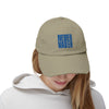 Unisex Distressed Cap - ‘NEVER WAVER’ Motivational Hat for Everyday Inspiration