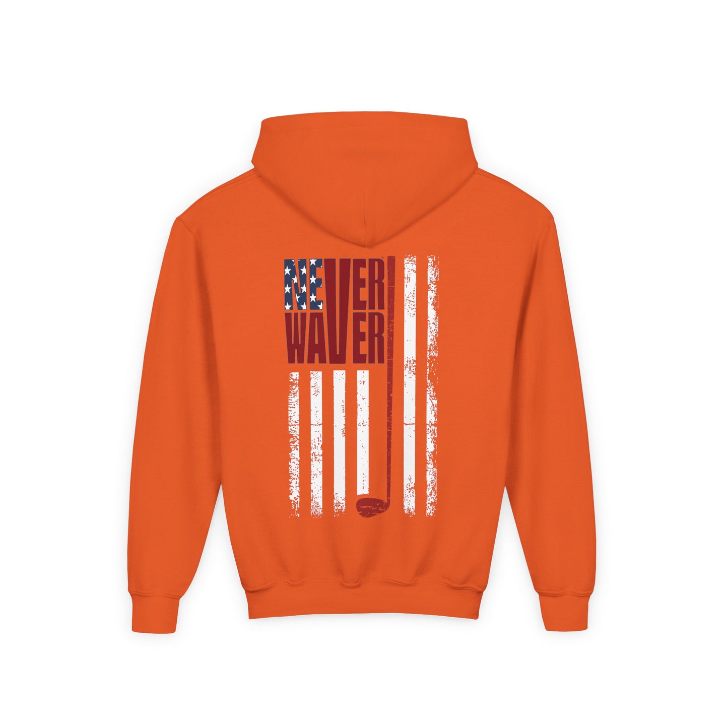 Youth Golf Hoodie - "Never Waver Golf" Sweatshirt for Young Golfers - Never Waver