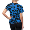 Never Waver Trendy Blue Leopard Print Women's Tee
