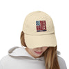 Unisex Distressed Cap - 'Never Waver' Casual Hat for Everyday Style Patriotic