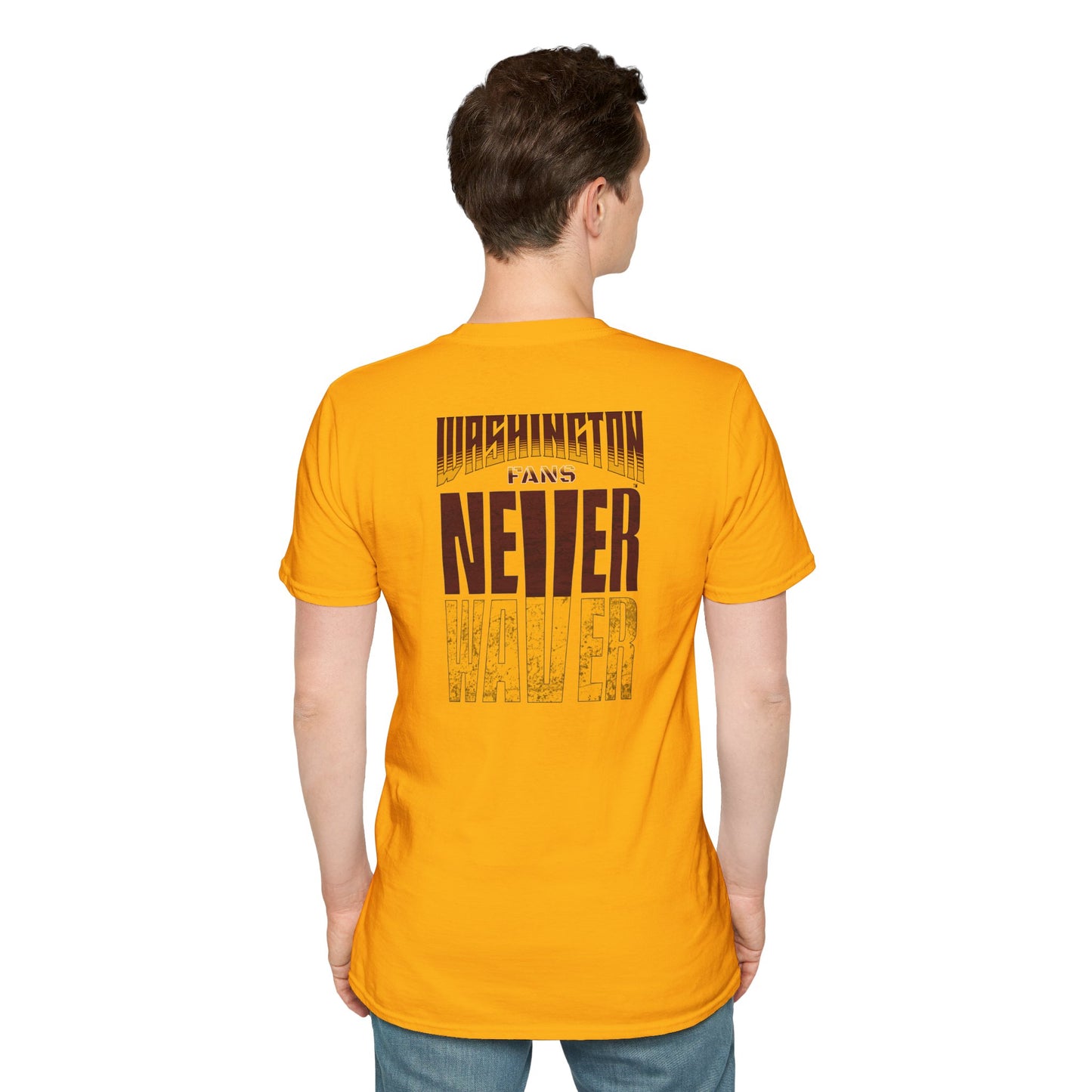 Washington Fans Never Waver Unisex Softstyle T-Shirt - Never Waver