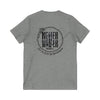Never Waver Ain't No Hood Like Motherhood V-Neck Tee for Moms - Patriotic Short Sleeve Shirt - Never Waver